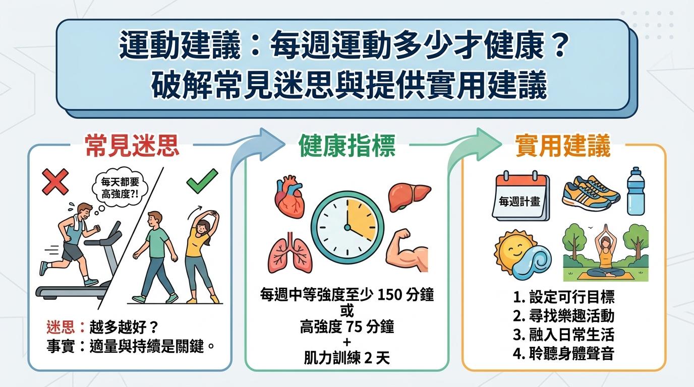 運動量建議：每週該動多久才健康？破解常見迷思與實用建議