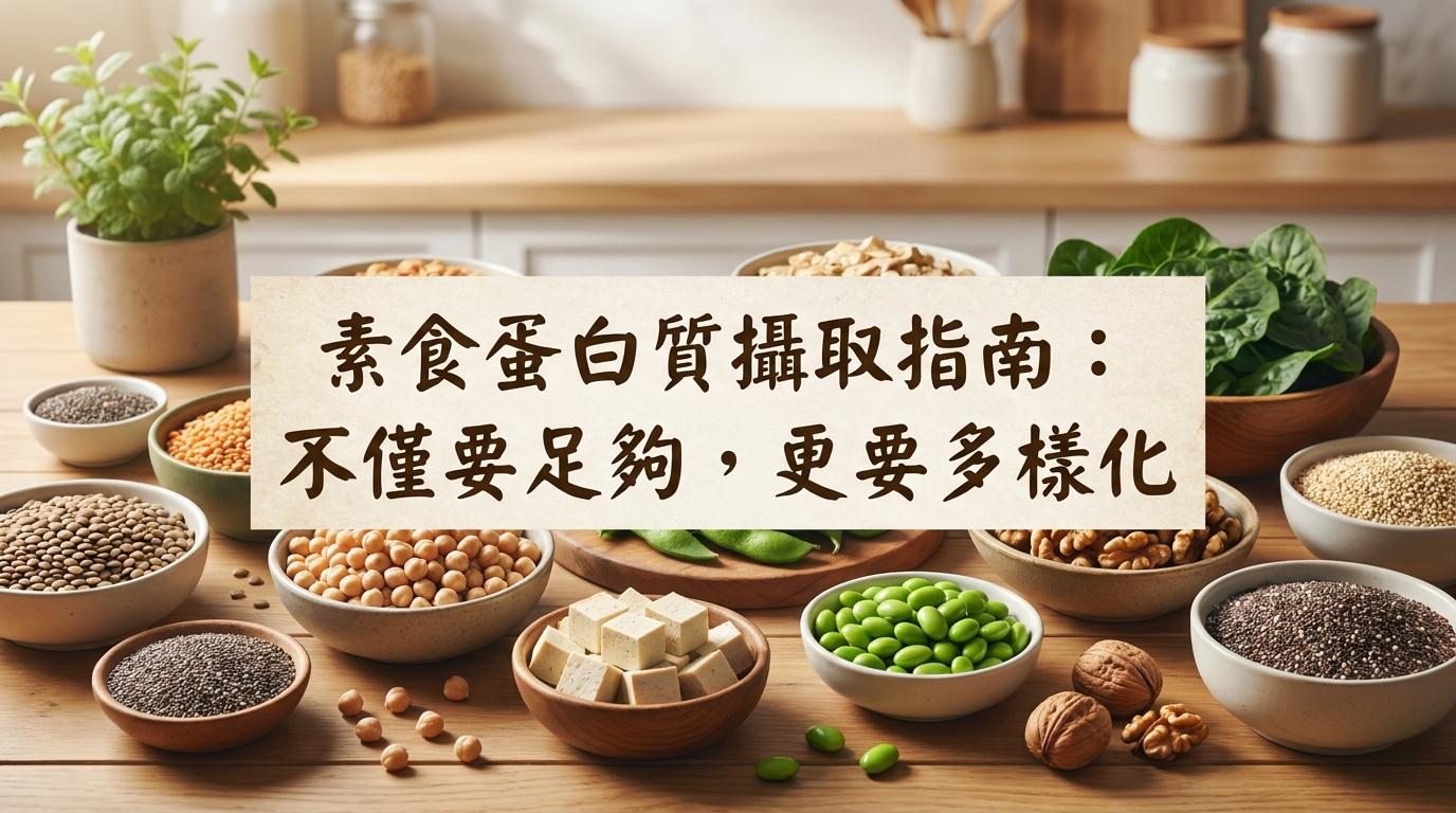 素食者蛋白質攝取指南:不只充足,更要講究多樣性 封面圖